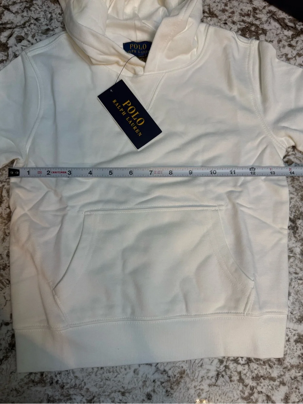 Polo Ralph Lauren White Pullover Hoodie Kids Size 5 NWT Classic